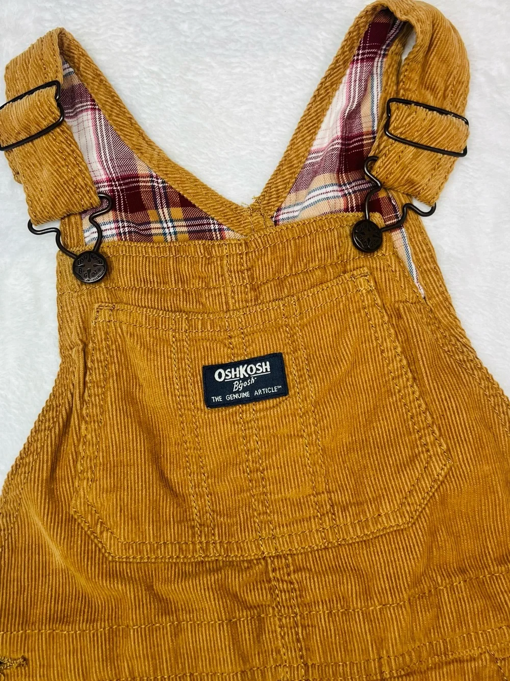 OshKosh B'gosh Mustard Yellow Corduroy Kids Overalls